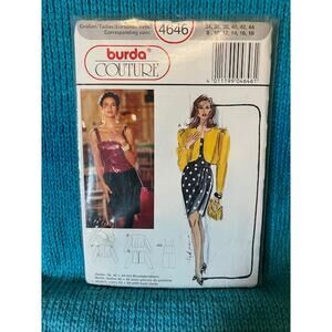 Burda 4646 sewing pattern womens apron dress blazer